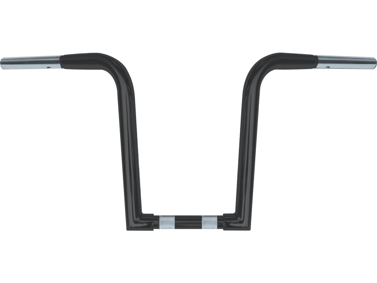 Wild 1 12 Chubby Outlaw `Z` Ape Handlebar Non Dimpled 3 Hole Black Powder Coated 1 1/4" Throttle By Wire Throttle Cables Wild 1 Default Title