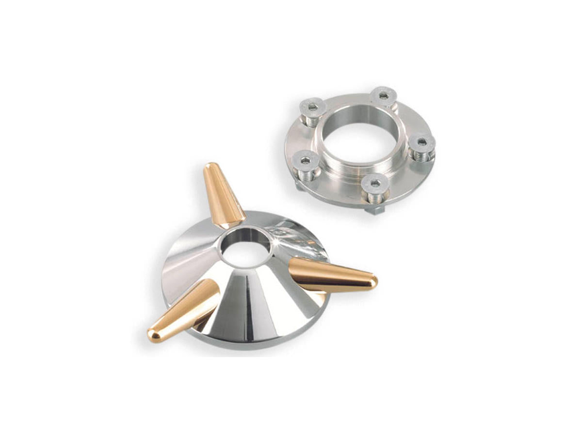 Kustom Tech Vintage Spinner Axle Cover Brass Chrome Kustom Tech Default Title