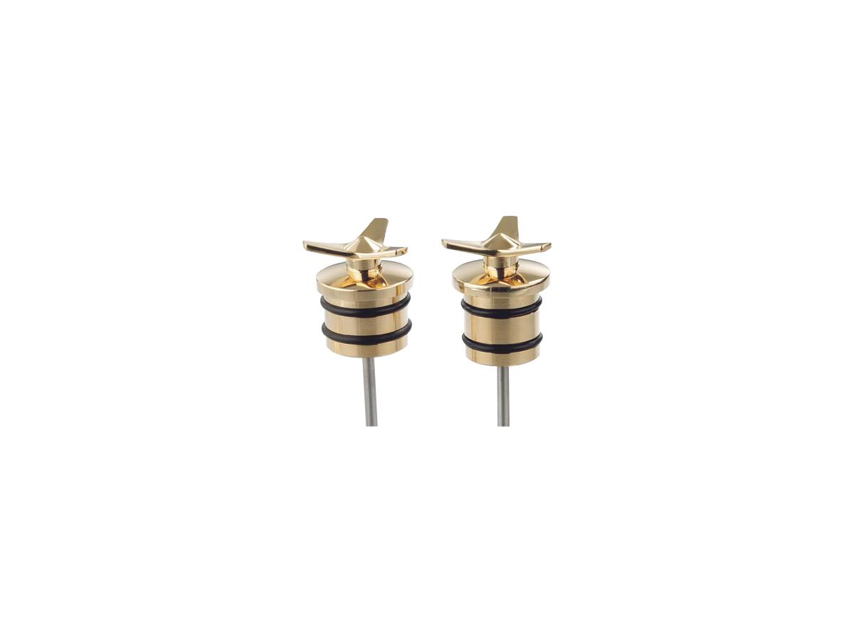 Kustom Tech Spinner Oil Tank Plug Brass Polished Kustom Tech Default Title