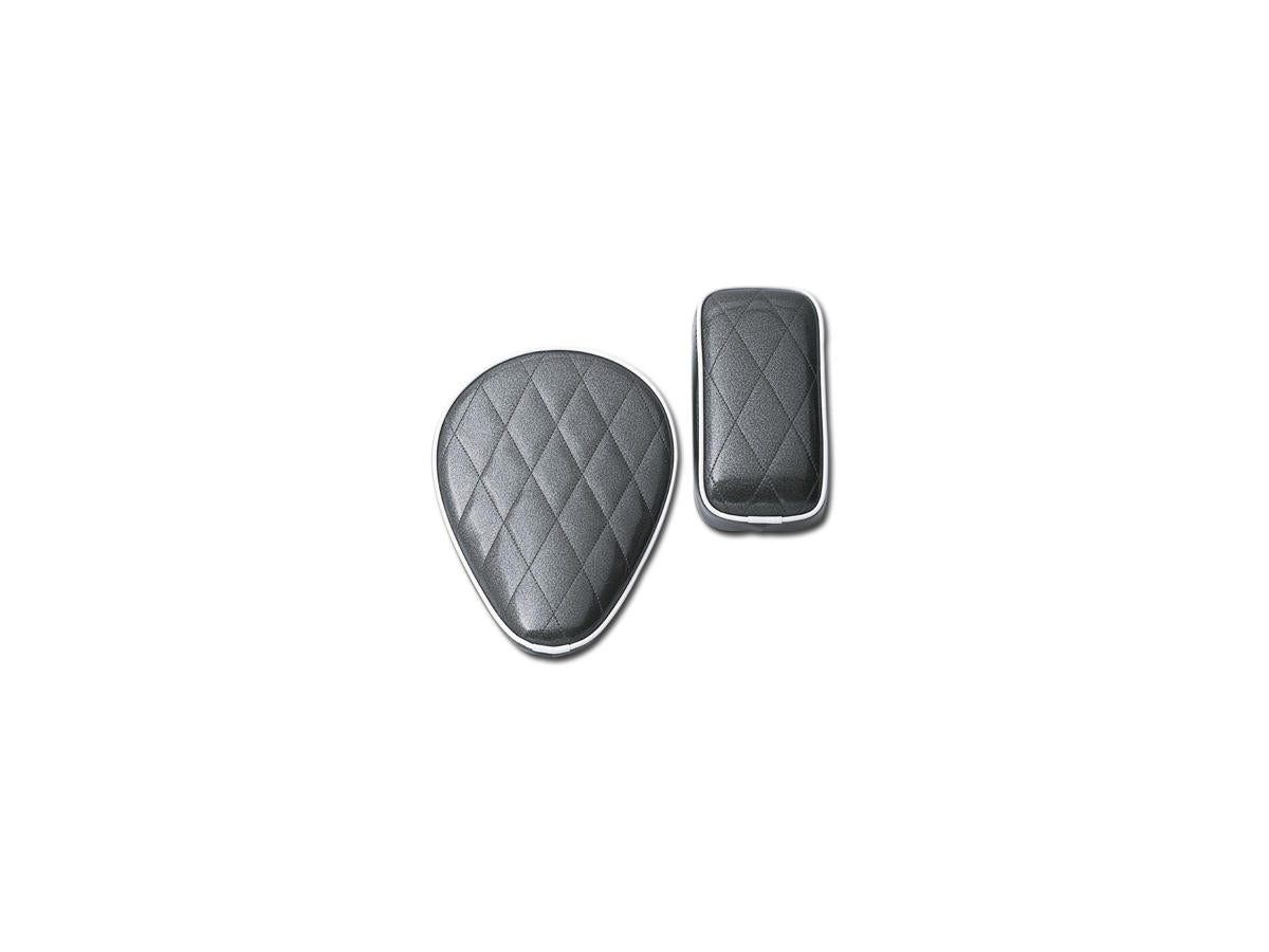 Le Pera Diamond Metal Flake Pillion Pad Black Metalflake Vinyl Le Pera