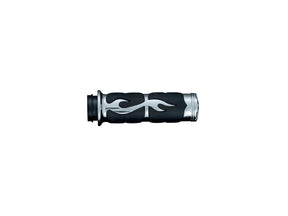 Kuryakyn Iso Flame Grips Chrome 1" Throttle By Wire Kuryakyn