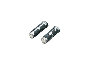 Kuryakyn Iso Flame Grips Chrome 1" Throttle By Wire Kuryakyn Default Title