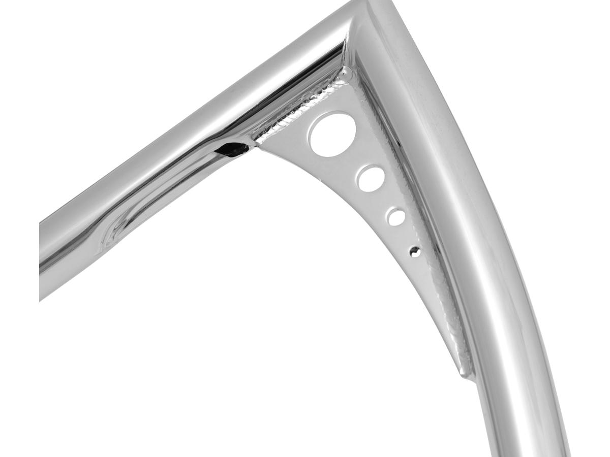 Santee 14 Bonanza Fat Handlebar Non Dimpled 3 Hole Chrome 1 1/4" Throttle By Wire Throttle Cables Santee