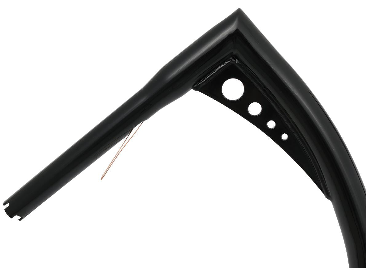 Santee 14 Bonanza Fat Handlebar Non Dimpled 3 Hole Black Powder Coated 1 1/4" Throttle By Wire Throttle Cables Santee