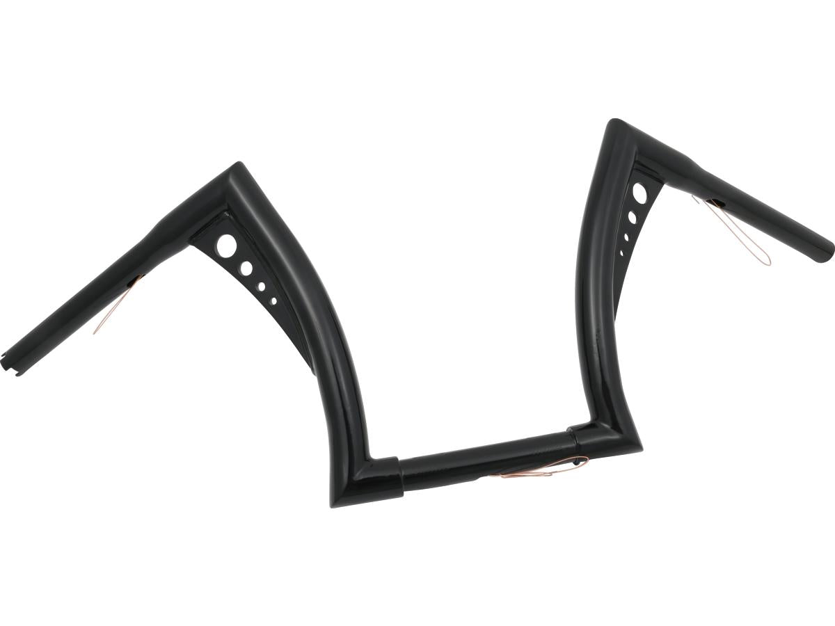 Santee 12 Bonanza Fat Handlebar Non Dimpled 3 Hole Black Powder Coated 1 1/4" Throttle By Wire Throttle Cables Santee Default Title