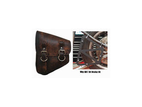 La Rosa Design Bolt On Solo Saddelbag With Bracket Rustic Brown Left La Rosa Design