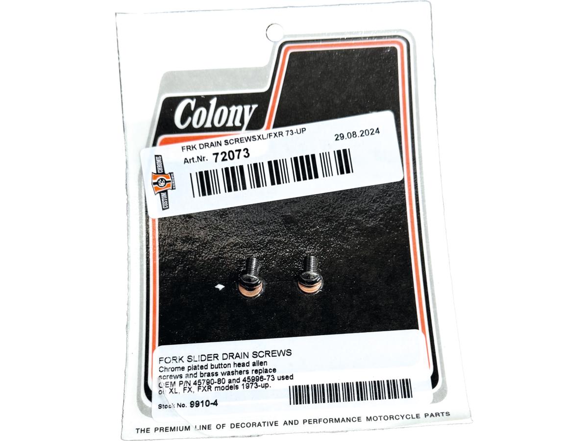 Colony Fork Slider Drain Screws Chrome Colony Default Title