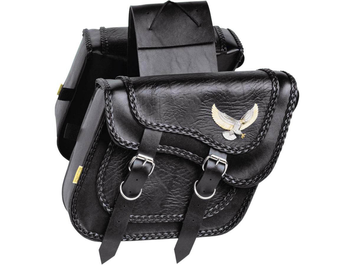 Willie &Amp; Max Black Magic Slant Throw Over Saddlebags Standard, 11" X 9 1⁄2" X 5" Black Willie &Amp; Max Default Title