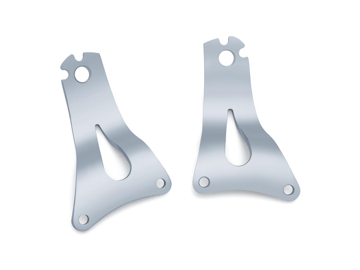 Kuryakyn Multi Purpose Solid Backrest Mounts Chrome Kuryakyn