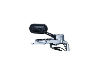 Kuryakyn Heavy Industry Mirror With Black Accents Black Satin Kuryakyn