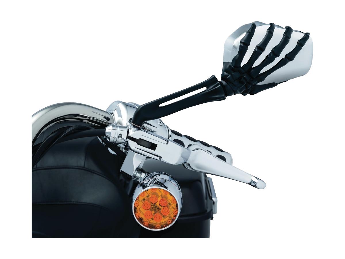 Kuryakyn Skeleton Hand Mirror Black Stem, Chrome Head Black, Chrome Kuryakyn Default Title