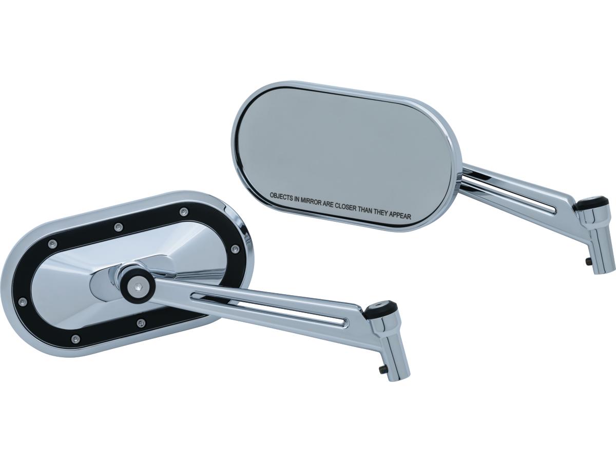 Kuryakyn Heavy Industry Mirror With Black Accents Chrome Kuryakyn Default Title