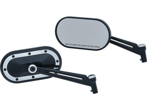 Kuryakyn Heavy Industry Mirror With Chrome Accents Black Satin Kuryakyn Default Title