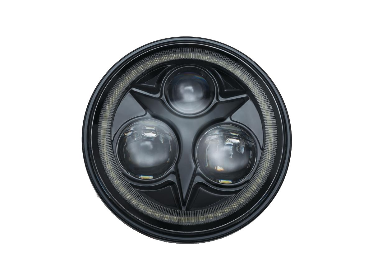 Kuryakyn Orbit Vision 5 3/4" Led Headlight Insert Black Anodized Clear Led Kuryakyn Default Title