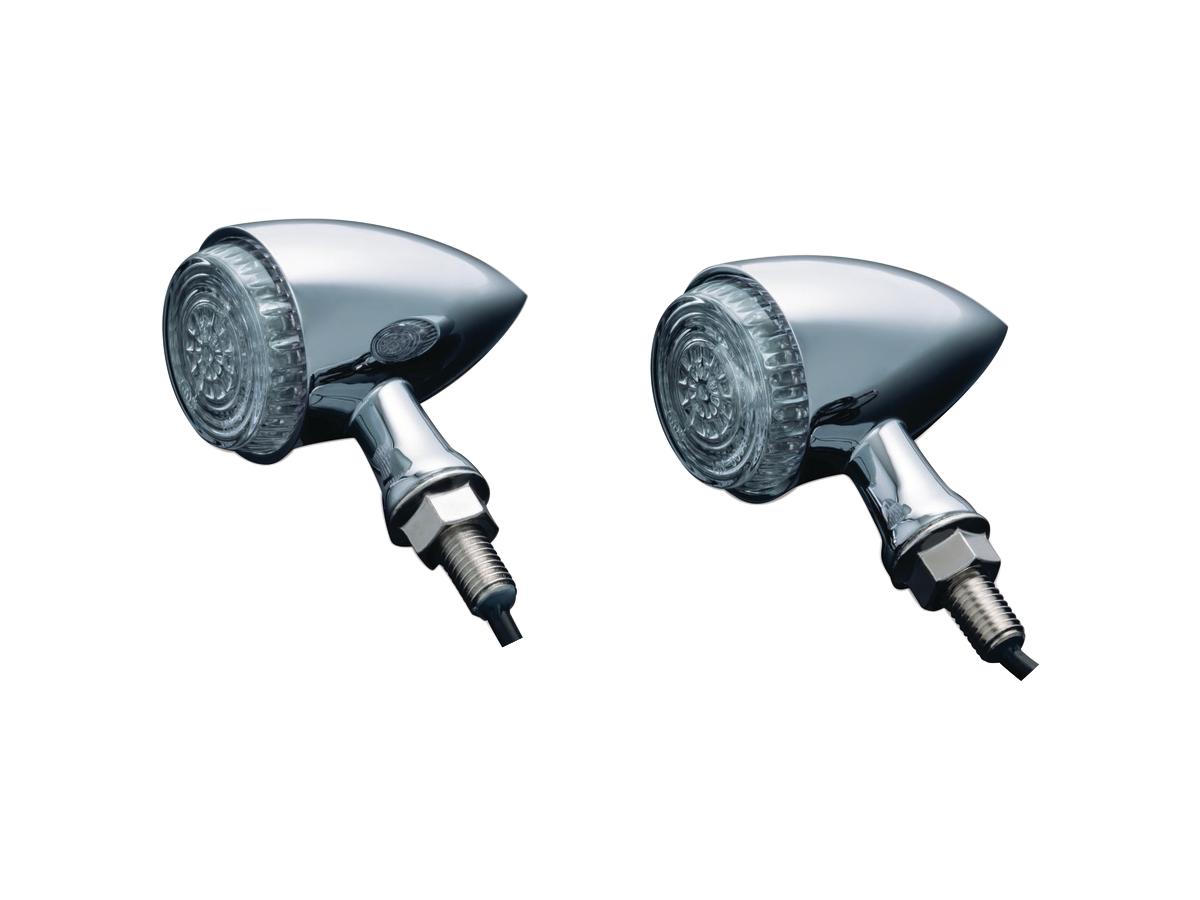 Kuryakyn Torpedo Led Turn Signal/Taillight/Brake Light Chrome Clear Led Kuryakyn Default Title