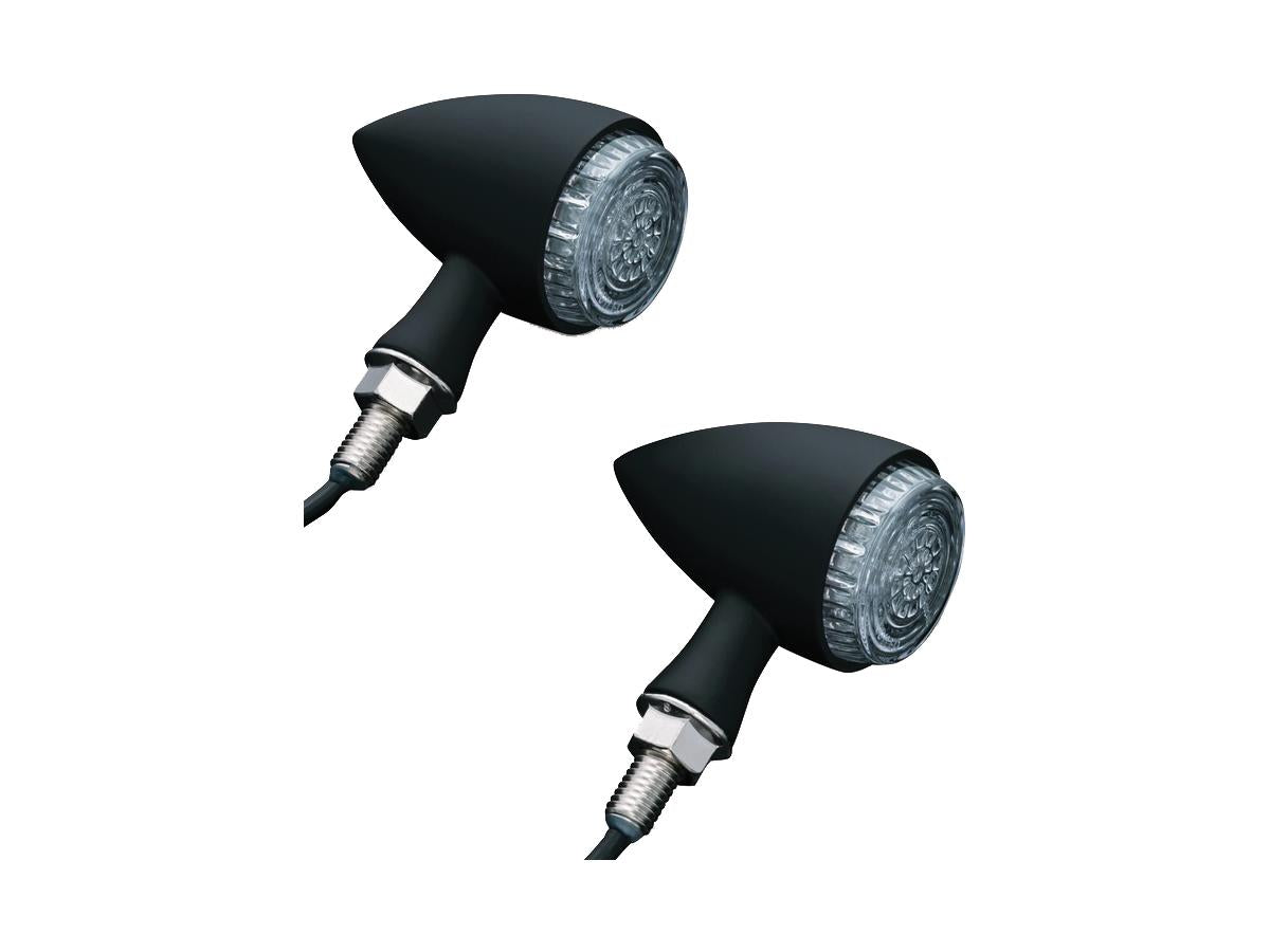 Kuryakyn Torpedo Led Turn Signal Black Satin Clear Led Kuryakyn Default Title