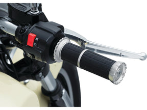 Kuryakyn Riot Grips Silver 7/8" Throttle By Wire Kuryakyn