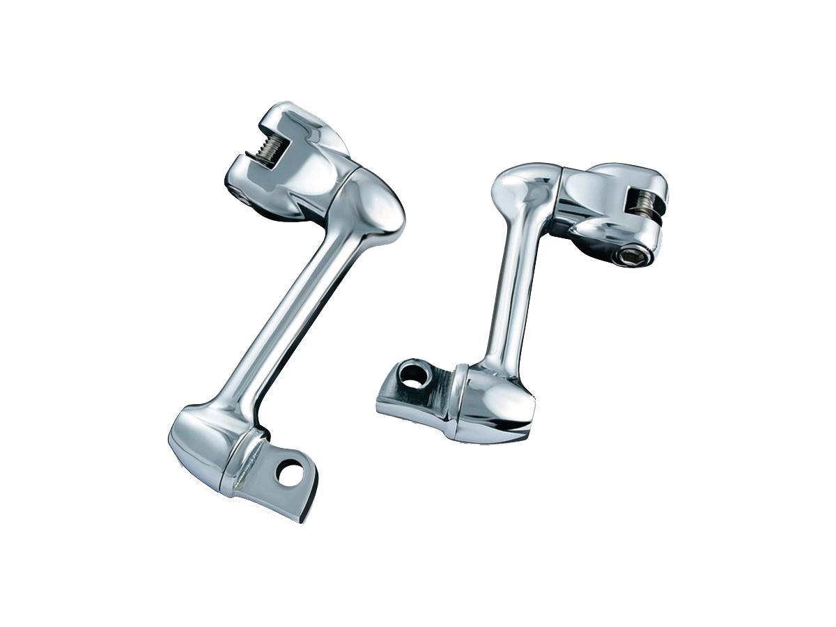 Kuryakyn 4" Adjustable Lockable Offsets With Male Mount Adapter Chrome Kuryakyn Default Title