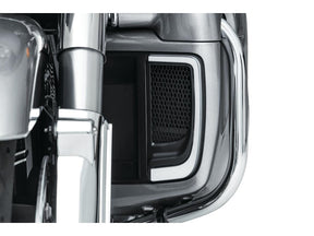 Kuryakyn Led Tracer Fairing Lower Grills Black Satin White Led Kuryakyn