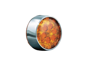 Kuryakyn Flat Style Turn Signal Insert Chrome Amber Led Kuryakyn