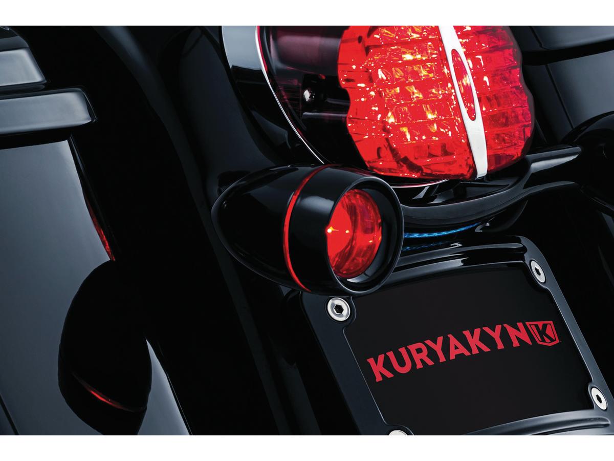 Kuryakyn Deep Dish Indicator Bezels Gloss Black Smoke Kuryakyn Default Title