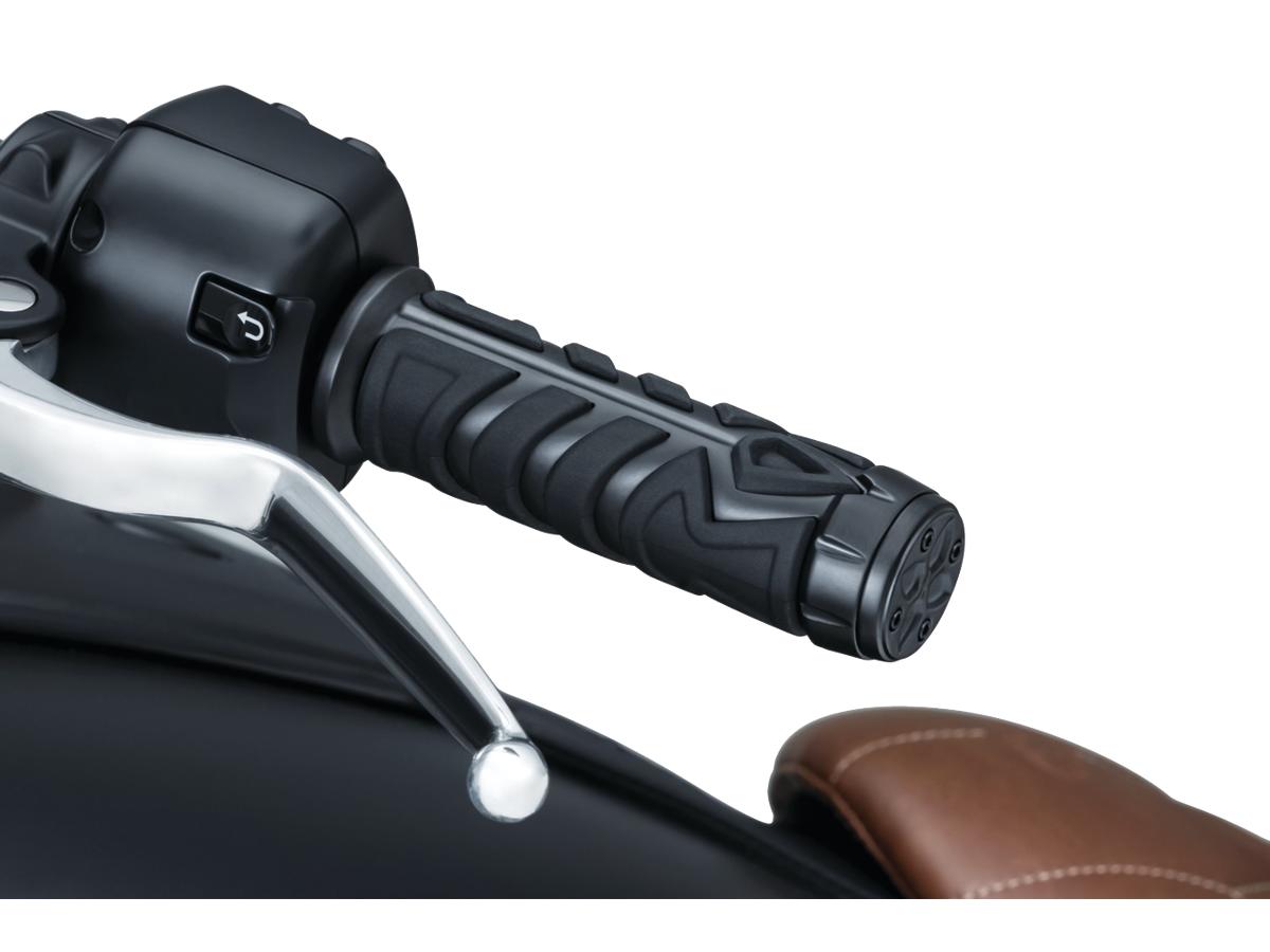Kuryakyn Spear Grips Black Satin 7/8" Throttle By Wire Kuryakyn