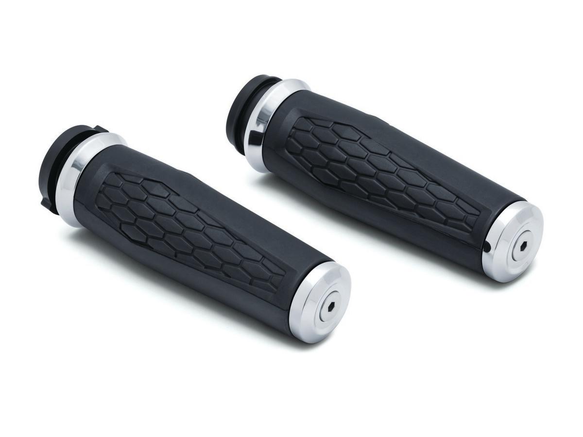 Kuryakyn Hex Grips Chrome 1" Throttle By Wire Kuryakyn Default Title