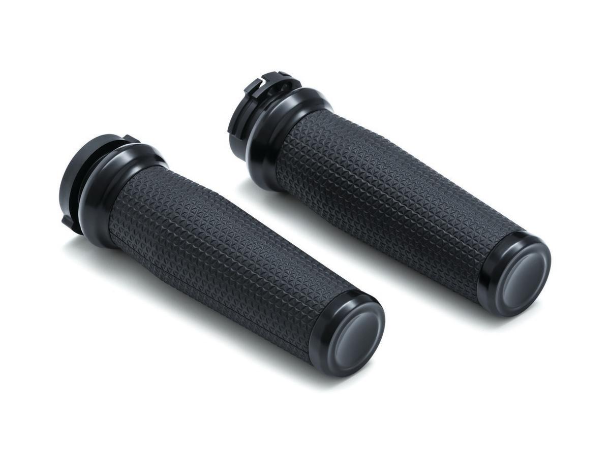 Kuryakyn Thresher Grips Black Satin 1" Throttle Cables Kuryakyn Default Title