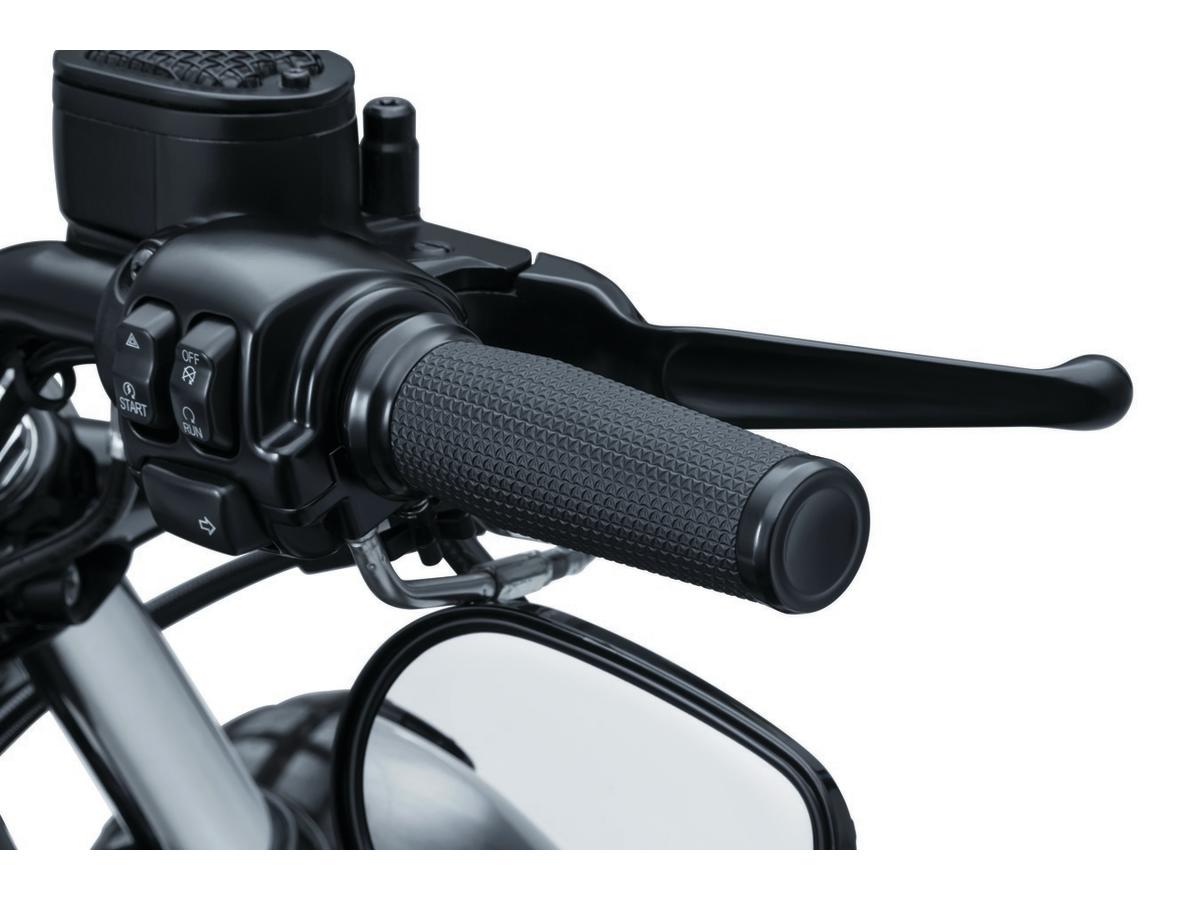 Kuryakyn Thresher Grips Black Satin 1" Throttle Cables Kuryakyn