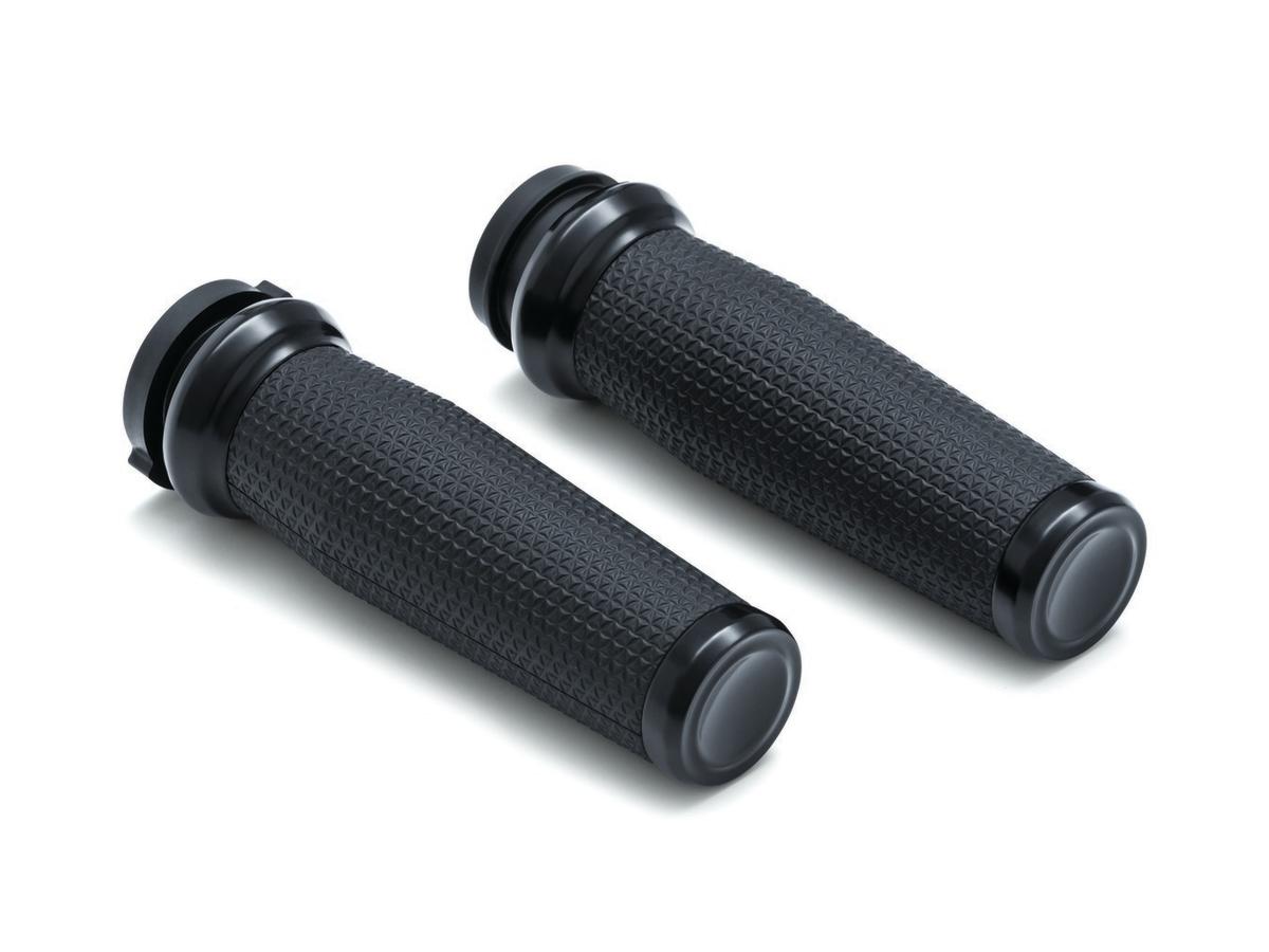 Kuryakyn Thresher Grips Black Satin 1" Throttle By Wire Kuryakyn Default Title