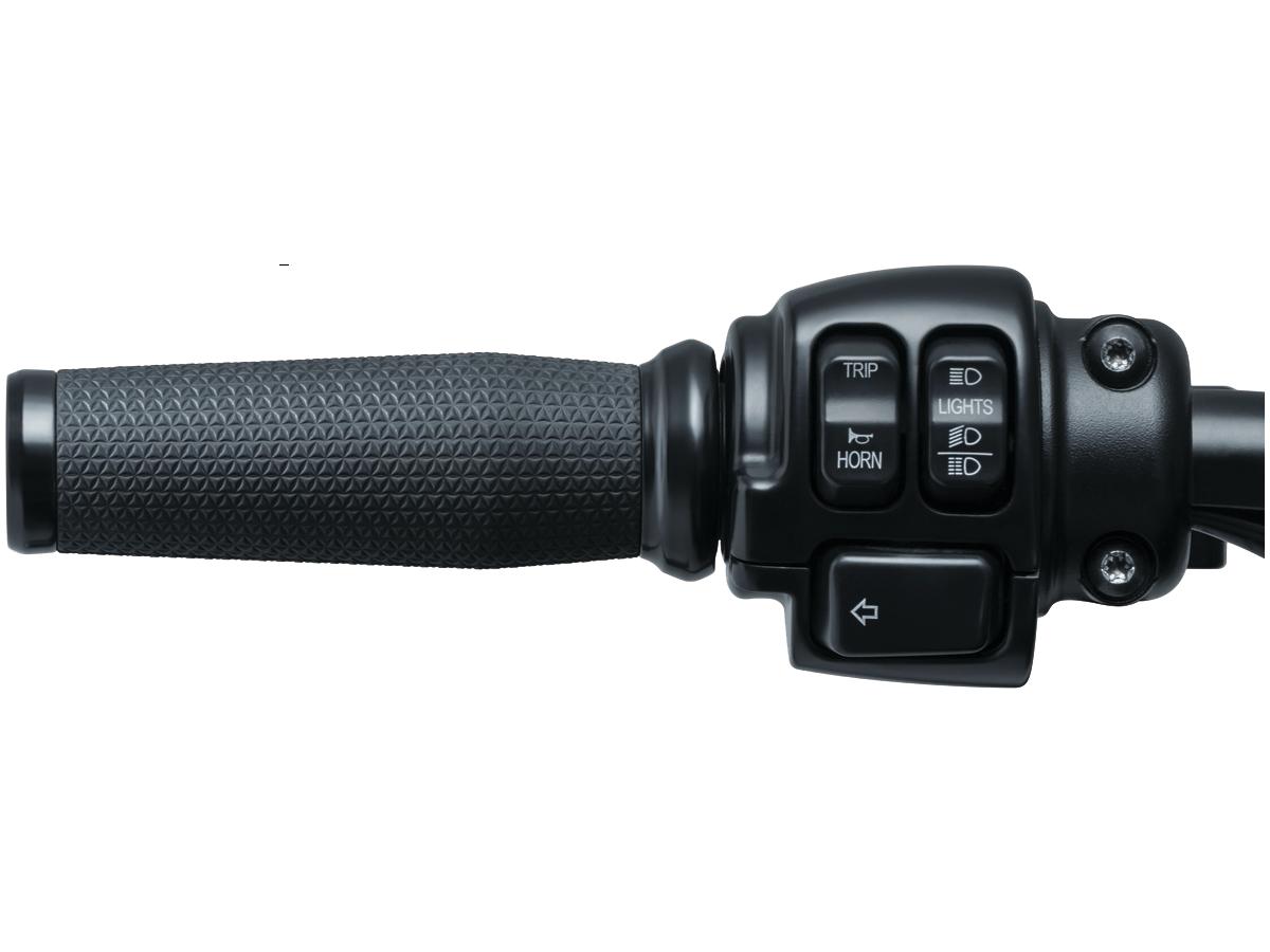 Kuryakyn Thresher Grips Black Satin 1" Throttle By Wire Kuryakyn