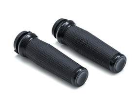 Kuryakyn Thresher Grips Black Satin 1" Throttle By Wire Kuryakyn Default Title
