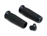 Kuryakyn Thresher Open Ends Grips Open Grip Ends With Bar Mounted End Caps Black Satin 1" Throttle By Wire Throttle Cables Kuryakyn Default Title