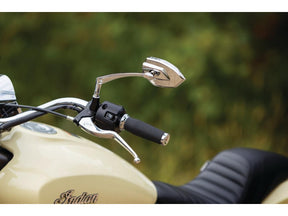 Kuryakyn Thresher Open Ends Grips Open Grip Ends With Bar Mounted End Caps Chrome 7/8" Throttle By Wire Throttle Cables Kuryakyn