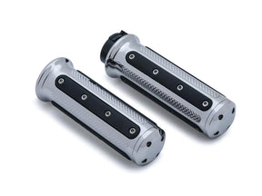 Kuryakyn Heavy Industry Grips Chrome 1" Throttle Cables Kuryakyn Default Title