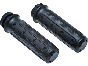 Kuryakyn Heavy Industry Grips Black Satin 1" Throttle Cables Kuryakyn Default Title