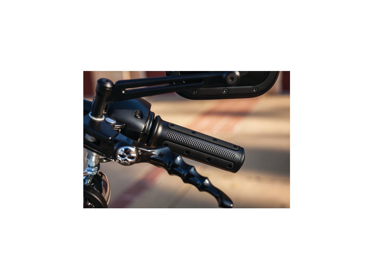 Kuryakyn Heavy Industry Grips Black Satin 1" Throttle Cables Kuryakyn
