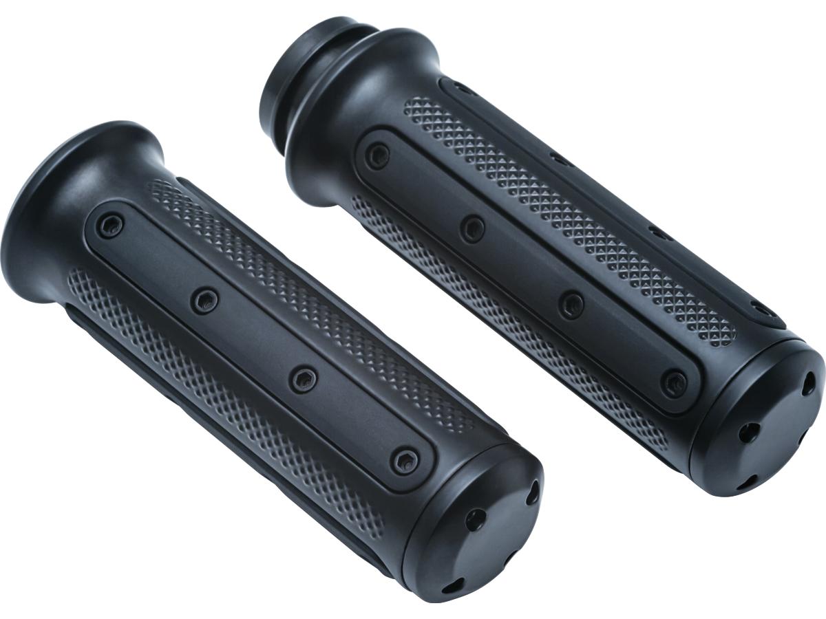 Kuryakyn Heavy Industry Grips Black Satin 1" Throttle By Wire Kuryakyn Default Title