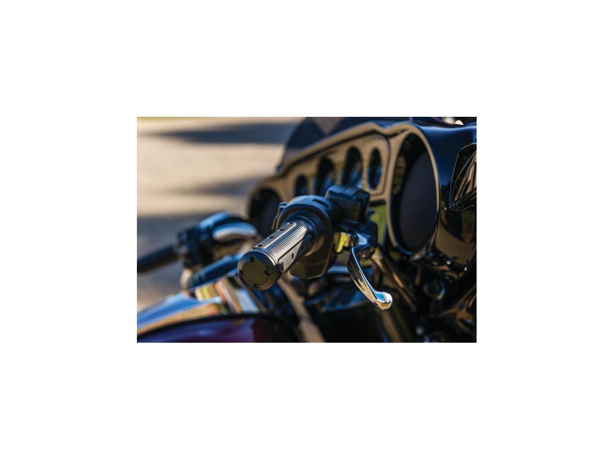 Kuryakyn Heavy Industry Grips Black Satin 1" Throttle By Wire Kuryakyn