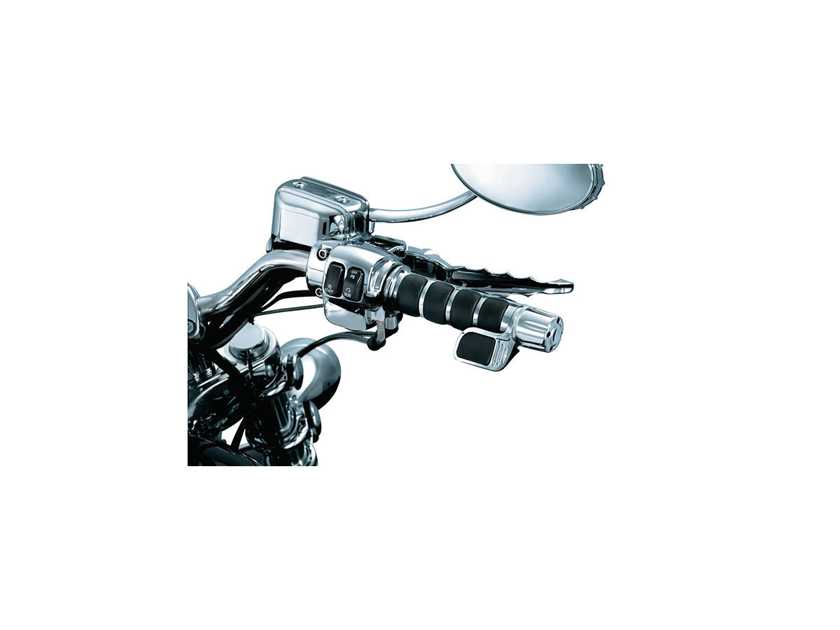 Kuryakyn Premium Iso Grips Chrome 1" Throttle Cables Kuryakyn