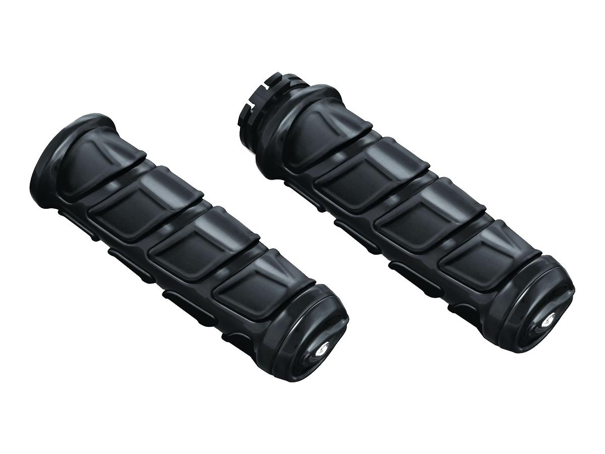 Kuryakyn Kinetic Grips Gloss Black 1" Throttle Cables Kuryakyn Default Title