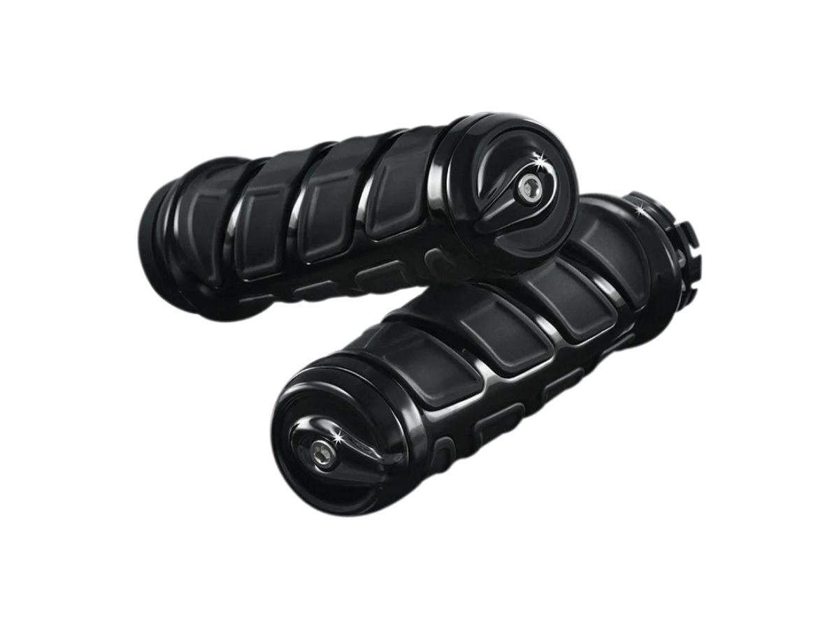 Kuryakyn Kinetic Grips Gloss Black 1" Throttle By Wire Throttle Cables Kuryakyn Default Title