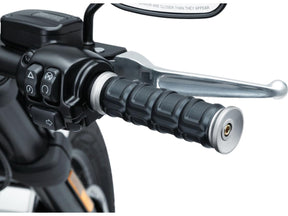 Kuryakyn Dillinger Open Ends Grips Silver 1" Throttle By Wire Throttle Cables Kuryakyn