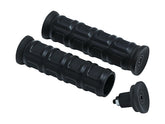 Kuryakyn Dillinger Open Ends Grips Black Satin 1" Throttle By Wire Throttle Cables Kuryakyn Default Title