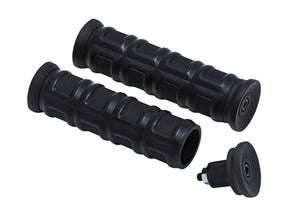 Kuryakyn Dillinger Open Ends Grips Black Satin 1" Throttle By Wire Throttle Cables Kuryakyn Default Title