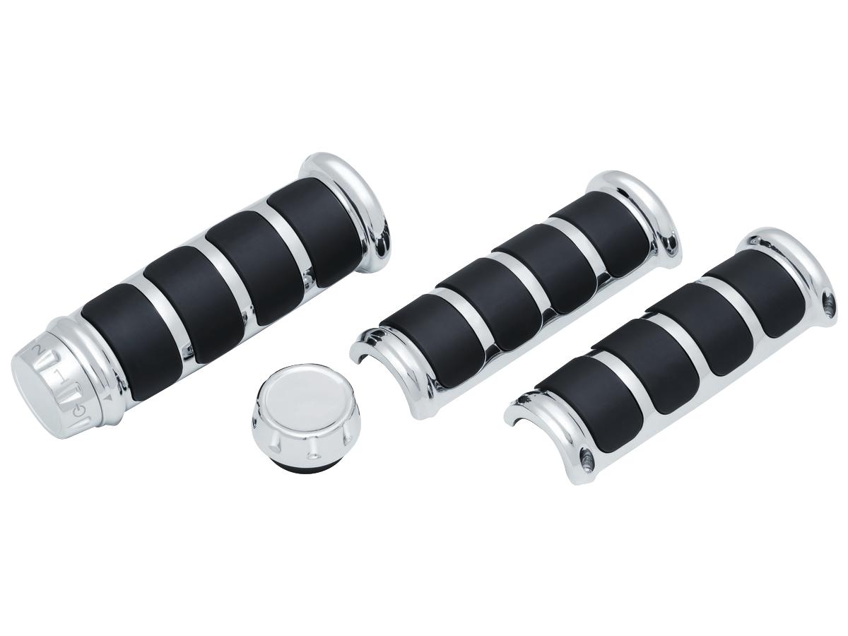 Kuryakyn Iso Grip Covers For Hd Heated Grips Chrome 1" Throttle By Wire Kuryakyn Default Title