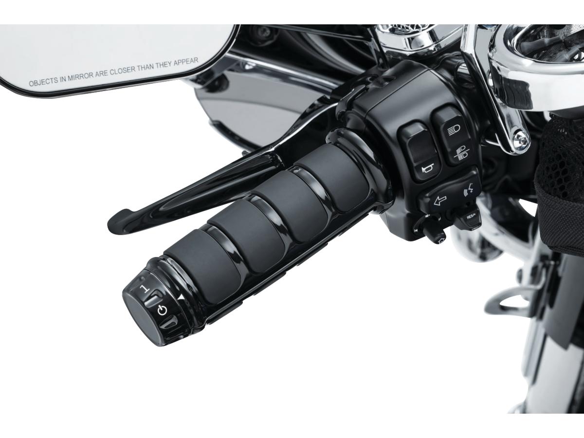 Kuryakyn Iso Grip Covers For Hd Heated Grips Gloss Black 1" Throttle By Wire Kuryakyn