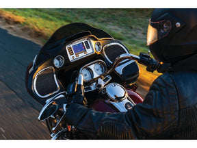 Kuryakyn Tri Line Stereo Trim Chrome Kuryakyn