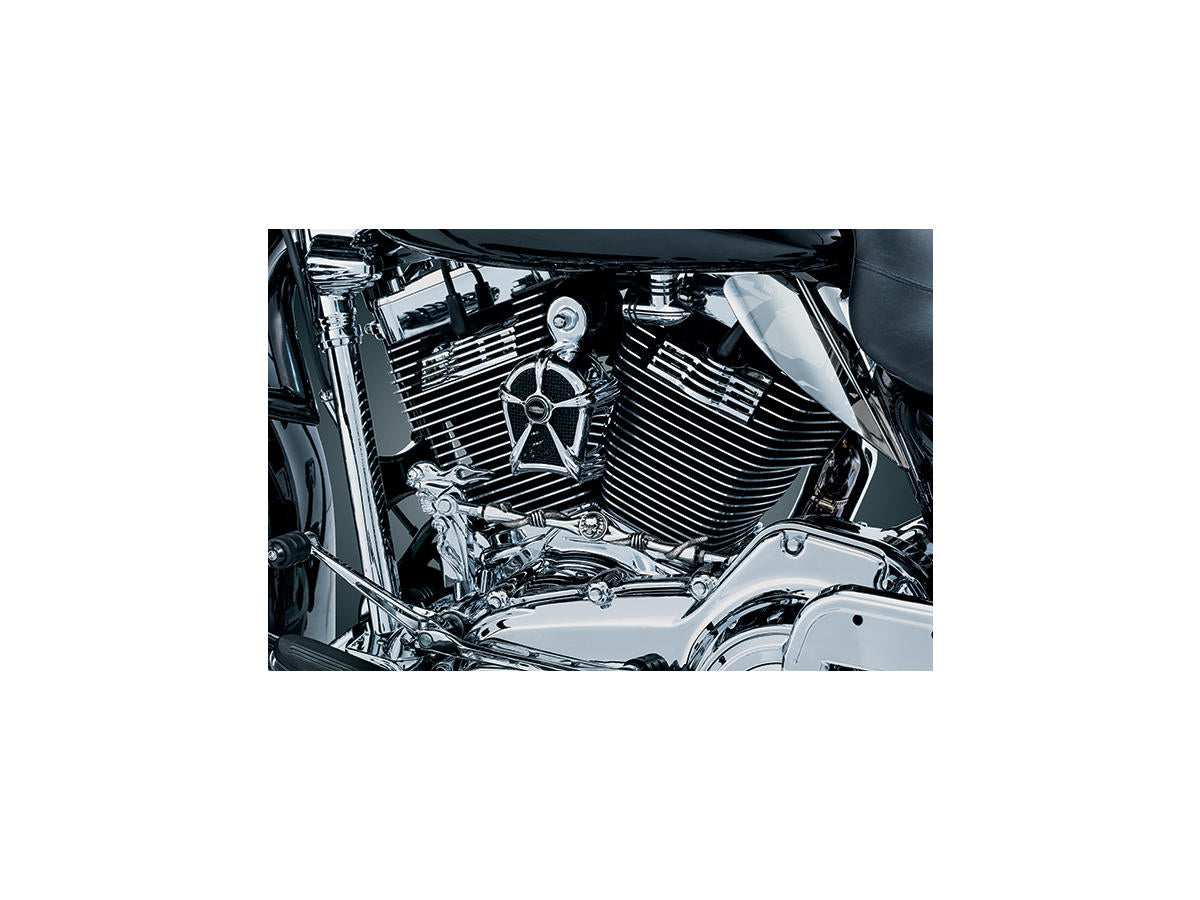 Kuryakyn Mach 2 Horn Cover With Black Mesh Black Chrome Kuryakyn Default Title