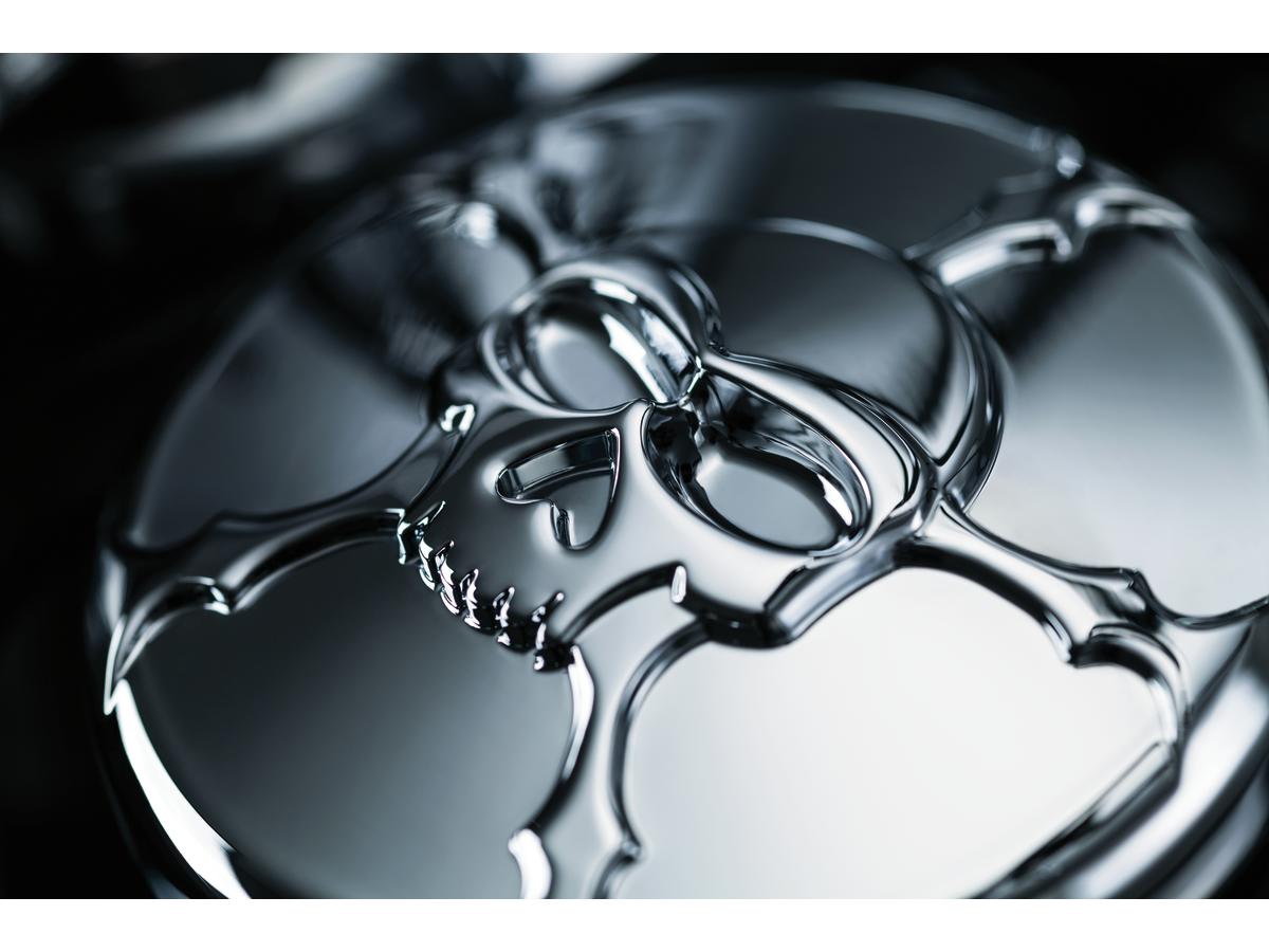 Kuryakyn Vented Zombie Gas Cap Right Hand Thread Chrome Kuryakyn